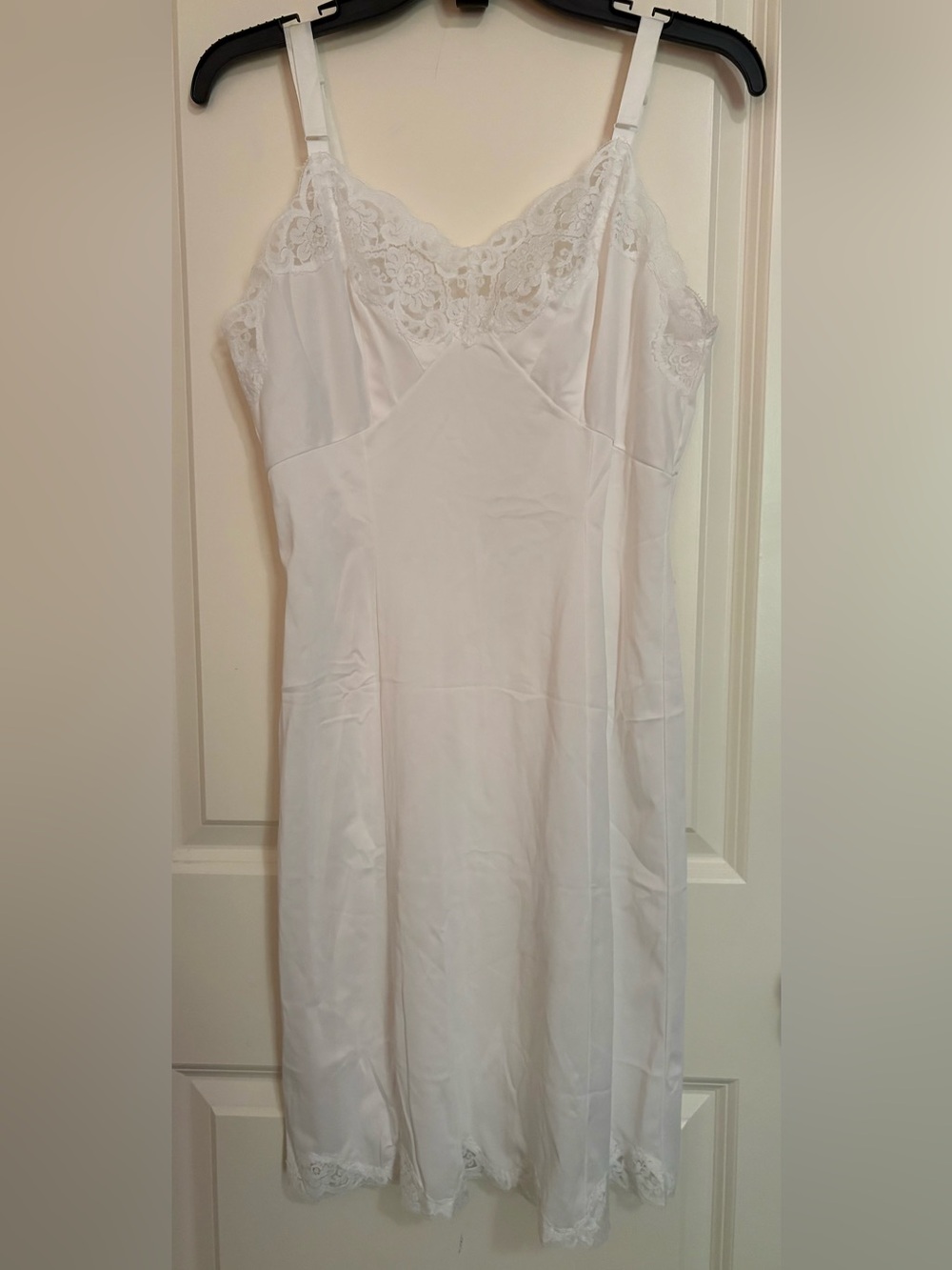 Classic White Lace-Trim Slip by